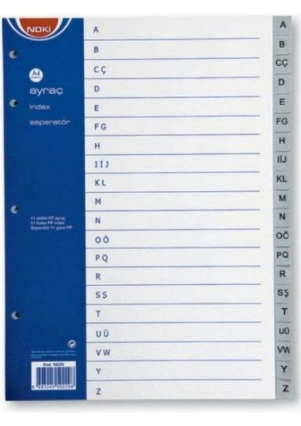 Seperatör A-Z Gri