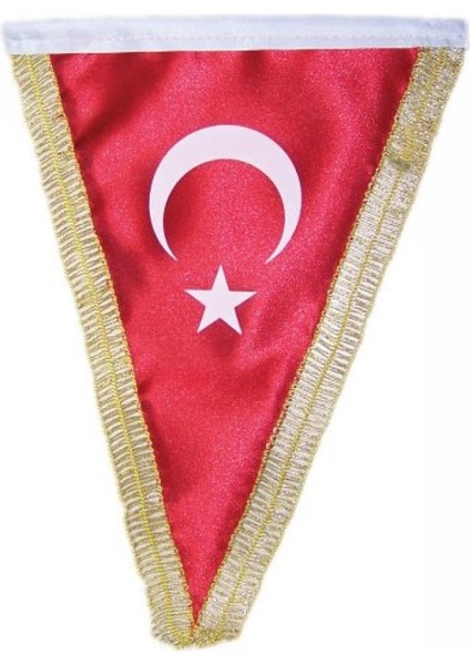 Vatan Üçgen Simli Bayrak 15X22,5