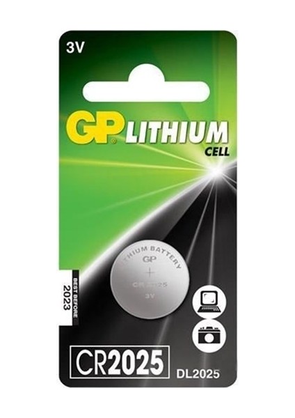 Gp Para Pil CR-2025 3V - 2 Adet