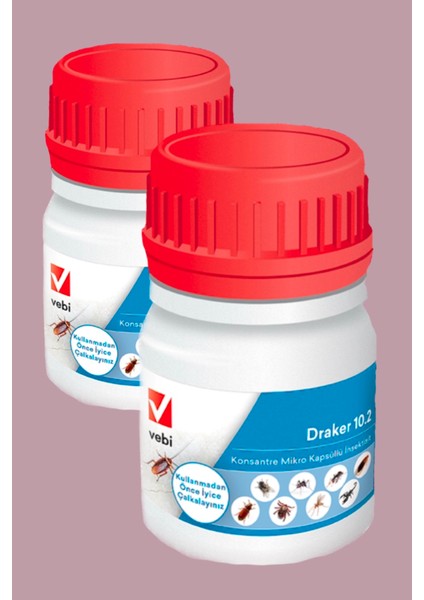 Vebi Draker 10.2 Cs -9 Haşereye Ruhsatlı Kokusuz Konsantre 2 x 50 ml