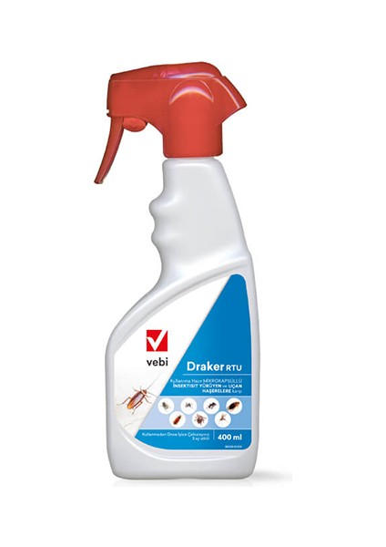 Vebi Entokim Draker 10.2 Cs 8 Haşere Ruhsatlı Kokusuz Hazır Sprey 2 x 400 ml