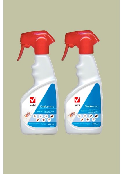 Vebi Entokim Draker 10.2 Cs 8 Haşere Ruhsatlı Kokusuz Hazır Sprey 2 x 400 ml