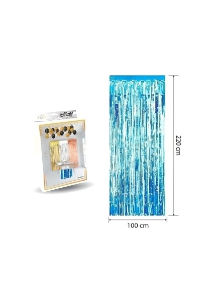 Püskül Kapı Perdesi Gold Gümüş Rose Yeşil ve Mavi
