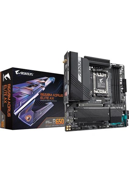 Aorus B650M Elite AX 6666 MHz (O.C.) DDR5 AM5 mAtx Anakart