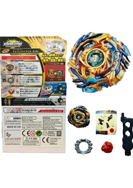 Flame Burst B-79 Starter Drain Fafnir. 8 Beyblade Fırlatıcılı B791582S