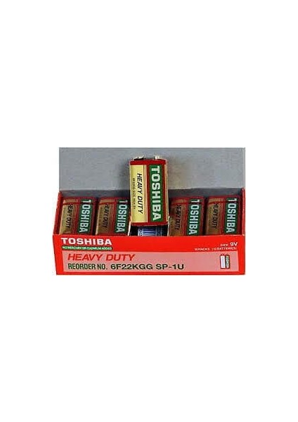 10 Adet 9 Volt Yassı Pil