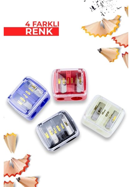 Kırmızı 2'li Kalemtıraş modelleri