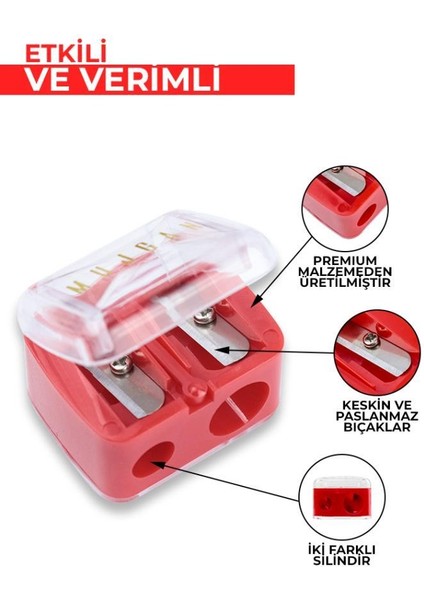 Kırmızı 2'li Kalemtıraş fırsatları