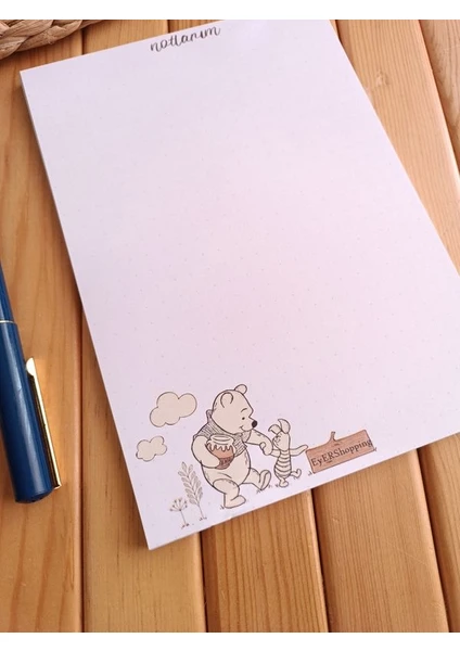 EyER Shoping Winnie The Pooh To Do List Bloknot Tasarım Defter