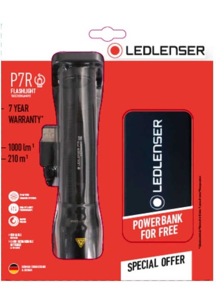 P7R El Feneri 1000LUMEN + Powerbank fiyatları