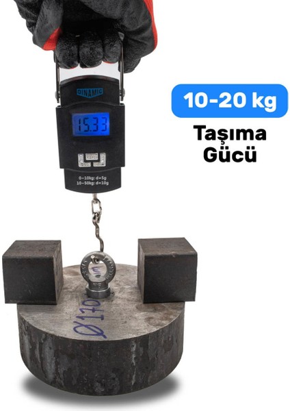 Magneteksan Ø25 mm Neodyum Pot Mıknatıs - 10-20 kg Taşıma Gücü