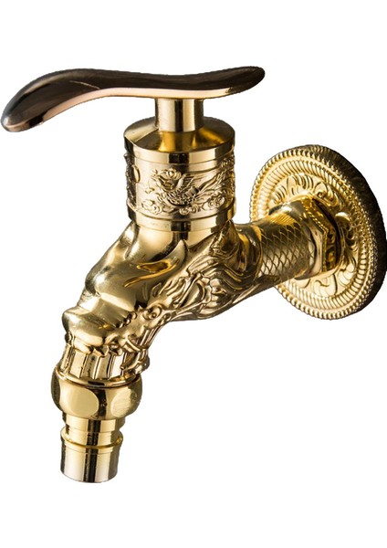Açık Bahçe Ev Banyo Spigot Bibcock Dekoratif Musluk Altın (Yurt Dışından)