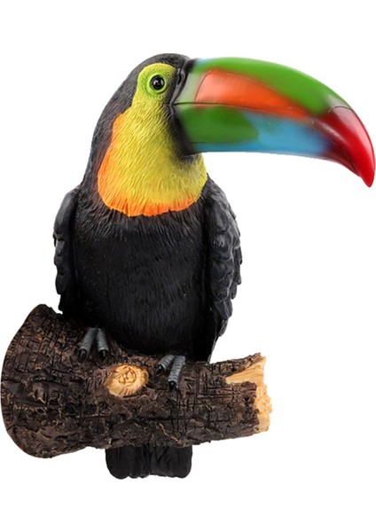 Toucan Kuş Heykelcik Asılı Koyu Gri (Yurt Dışından)
