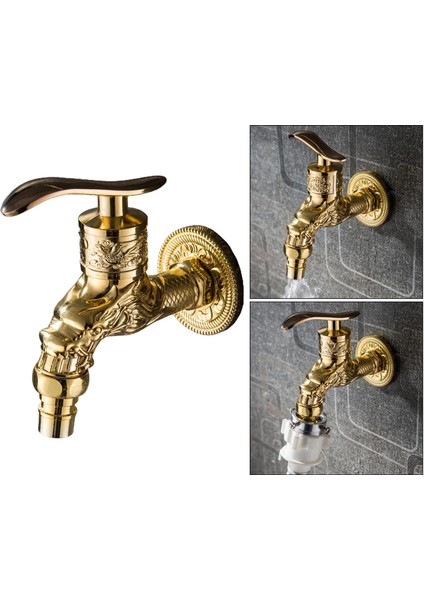 Açık Bahçe Ev Banyo Spigot Bibcock Dekoratif Musluk Altın (Yurt Dışından) indirimleri