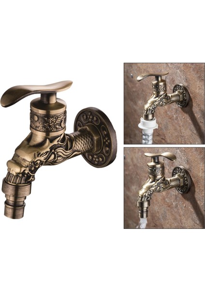 Açık Bahçe Ev Banyo Spigot Bibcock Dekoratif Musluk Bronz (Yurt Dışından) indirimleri