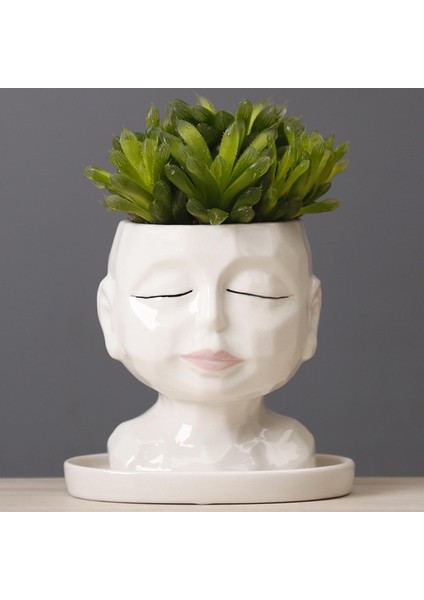 Portre Yüz Kafası Ekici Bahçe Fabrikası Pot Kaktüs Flowerpot Ev Süsleme (Yurt Dışından) modelleri