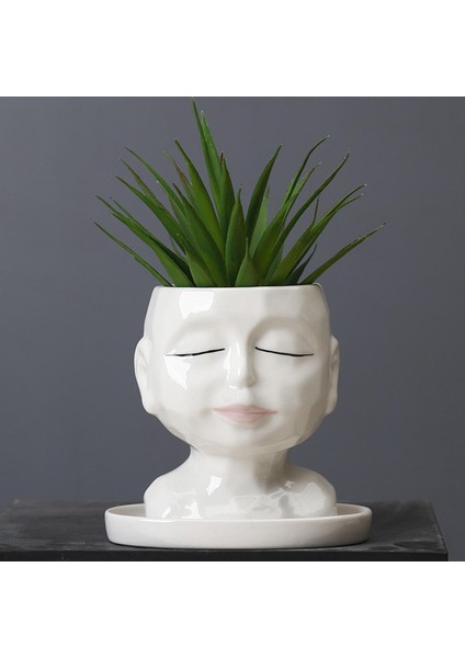 Portre Yüz Kafası Ekici Bahçe Fabrikası Pot Kaktüs Flowerpot Ev Süsleme (Yurt Dışından) fırsatları
