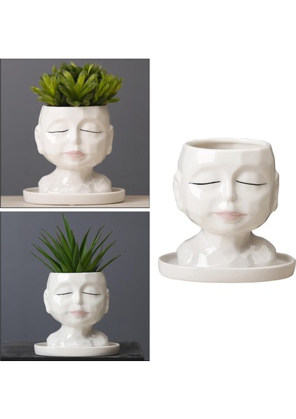 Portre Yüz Kafası Ekici Bahçe Fabrikası Pot Kaktüs Flowerpot Ev Süsleme (Yurt Dışından) indirimleri