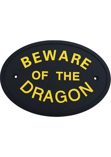 Pvc Tavşan Uyarı Kapısı Kapısı Vidalı Be Beware Dragon'a Dikkat Edin (Yurt Dışından)