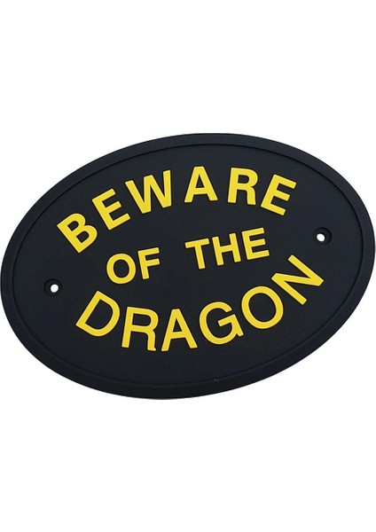 Pvc Tavşan Uyarı Kapısı Kapısı Vidalı Be Beware Dragon'a Dikkat Edin (Yurt Dışından)