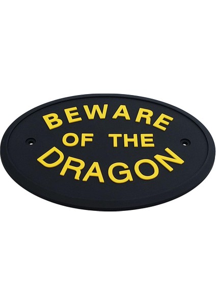 Pvc Tavşan Uyarı Kapısı Kapısı Vidalı Be Beware Dragon'a Dikkat Edin (Yurt Dışından)