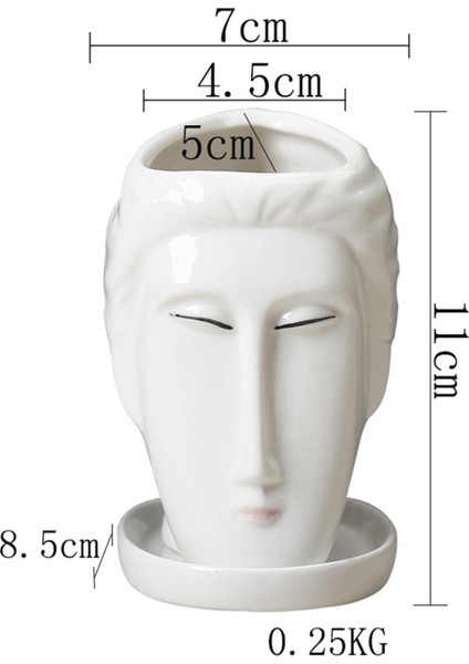 Yüz Kafa Ekici Bahçe Bitki Pot Kaktüs Flowerpot Masaüstü Dekor Çocuk (Yurt Dışından) fiyatları