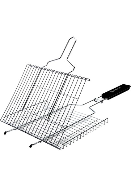 Katlanır Barbekü Barbekü Balık Biftek Deniz Yiyecekleri 62.5X42CM Için Izgara Için Yapışmaz Izgara Sepeti (Yurt Dışından)