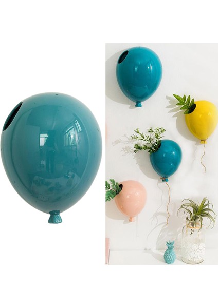 Duvar Asma Bitki Saksıları Terraryum Konteyner Açık Mavi (Yurt Dışından)