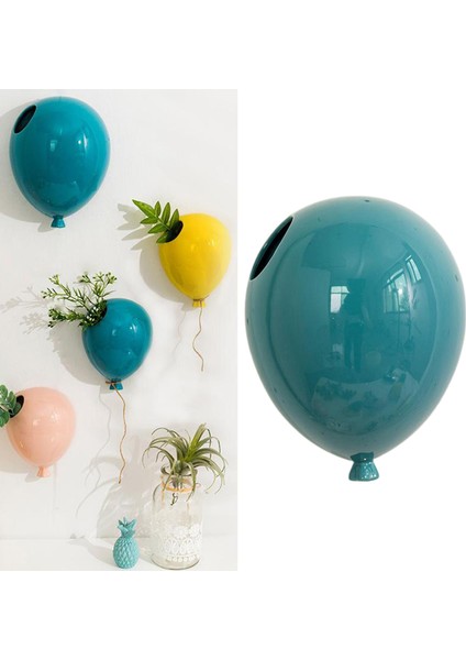 Duvar Asma Bitki Saksıları Terraryum Konteyner Açık Mavi (Yurt Dışından)