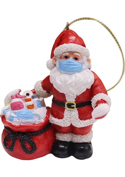 Noel Baba Giymek Süsleme Dekorasyon Masası Masası Heykel Kolye (Yurt Dışından)