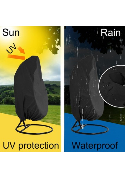 Elastik Drawstring ile Yumurta Sandalye Kapağı Dış Mekan Çim 190X115CM Için 210D Oxford Bezi (Yurt Dışından) modelleri