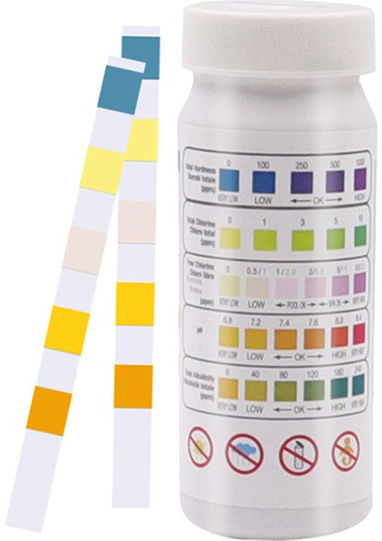 50X Havuz Su Kalitesi Test Şeridi Alkalinite Sertlik Ph Test Cihazı (Yurt Dışından)