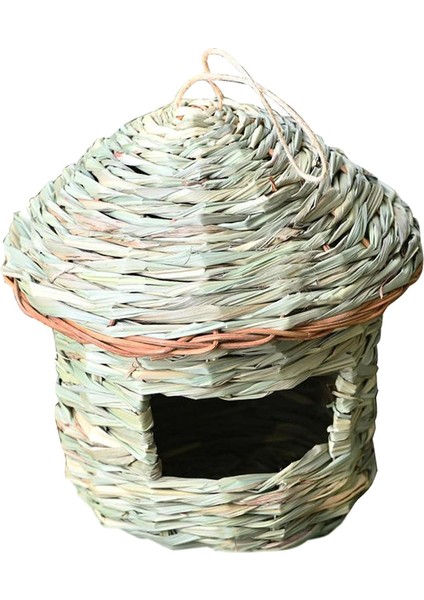 El Işi Çim Asılı Kuş Evi Saman Kuş Yuvası Doğal 16X15CM (Yurt Dışından)
