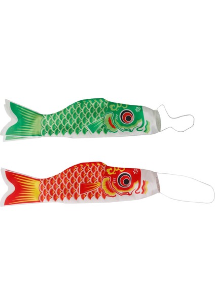2pieces Japonya Koi Sazan Japon Geleneksel Açık Bahçe Kırmızı 100CM Yeşil 100CM (Yurt Dışından)