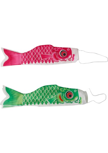 2pieces Japonya Koi Sazan Japon Geleneksel Açık Bahçe Pembe 100CM Yeşil 100CM (Yurt Dışından)