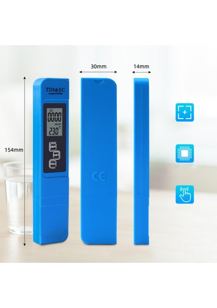 Taşınabilir Dijital LCD Tds Ph Metre Akvaryumu Iletkenlik Test Cihazı - Mavi (Yurt Dışından) fırsatları