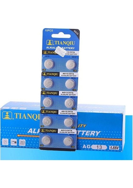Tıanqıu 200 Adet LR44 AG13 357 Cihaz ve Saat Pili