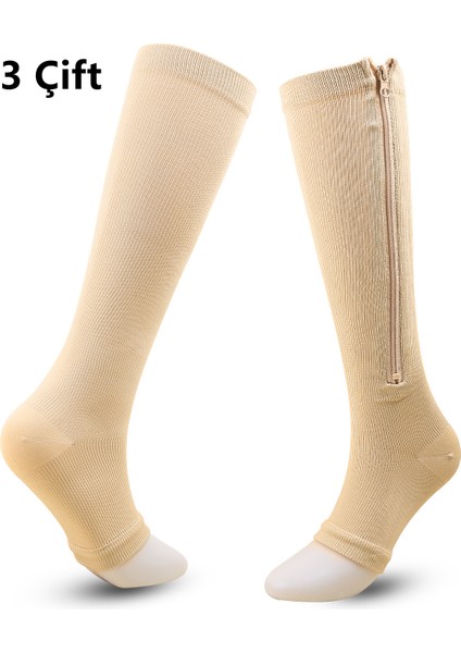 3 Çift Maraton Doğa Sporları Çorapları Futbol Çorapları Koşu Sıkıştırma Çorapları