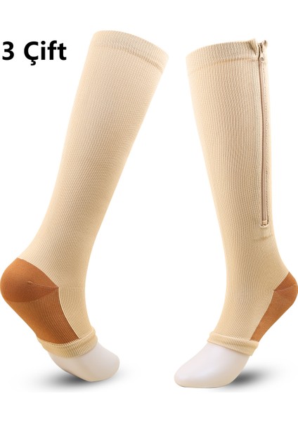 3 Çift Maraton Doğa Sporları Çorapları Futbol Çorapları Koşu Sıkıştırma Çorapları