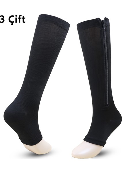 3 Çift Maraton Doğa Sporları Çorapları Futbol Çorapları Koşu Sıkıştırma Çorapları