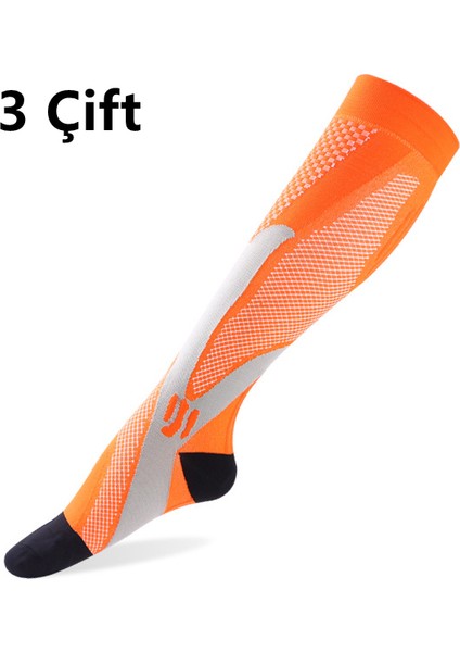 3 Çift Maraton Doğa Sporları Çorapları Futbol Çorapları Koşu Sıkıştırma Çorapları