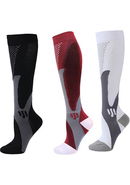 3 Çift Maraton Doğa Sporları Çorapları Futbol Çorapları Koşu Sıkıştırma Çorapları