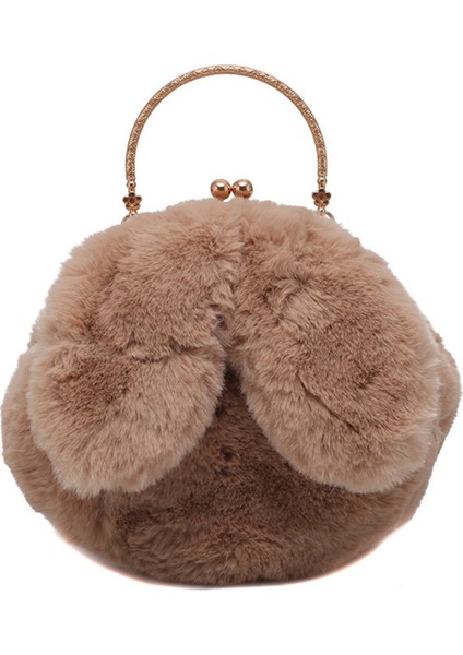 Kadın Tavşan Kulak Zinciri Peluş Çanta Kızlar Akşam Debriyaj Çanta Çanta Omuz Crossbody Çanta Çanta Çanta (Yurt Dışından)