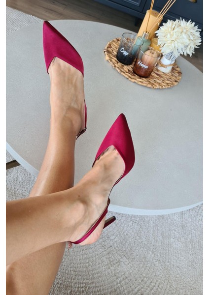 036 3110 Topukla Kadın Saten Stiletto Ayakkabı modelleri