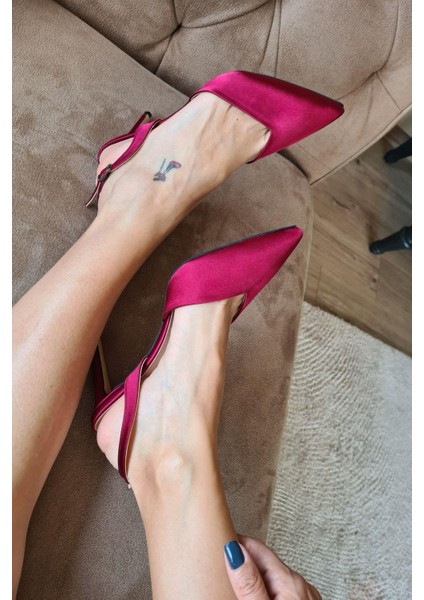 036 3110 Topukla Kadın Saten Stiletto Ayakkabı fırsatları