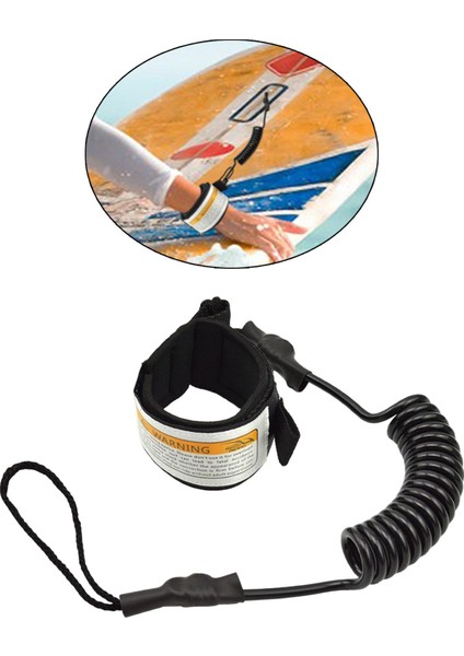 El Halat Kayışı 6mm Kalınlığında Sörf Tahtası Tasması Sörf Tahtası Skimboard Siyah (Yurt Dışından) fırsatları