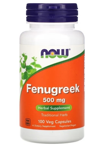 Now Foods, Fenugreek, 500 Mg, 100 Veg Kapsül