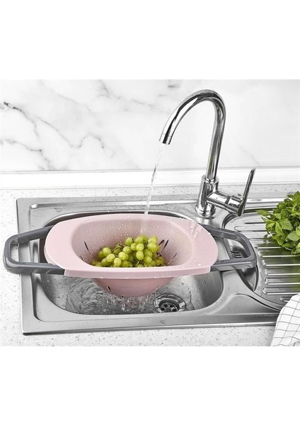 Buffer® Pratik Plastık Kanatlı Mutfak Lavabo Yıkama Kurutma Süzgeç Aparat