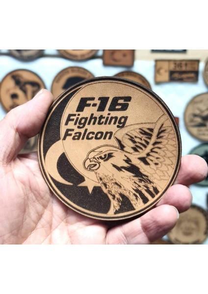 F16 Fıghtıng Falcon Deri Peç - Arma - Askeri Patch