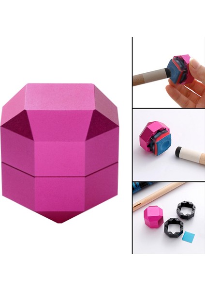 Dayanıklı Havuz Tebeşir Tutucu Bilardo Aksesuar Taşıyıcı Pembe 36MMX36MMX36MM fırsatları